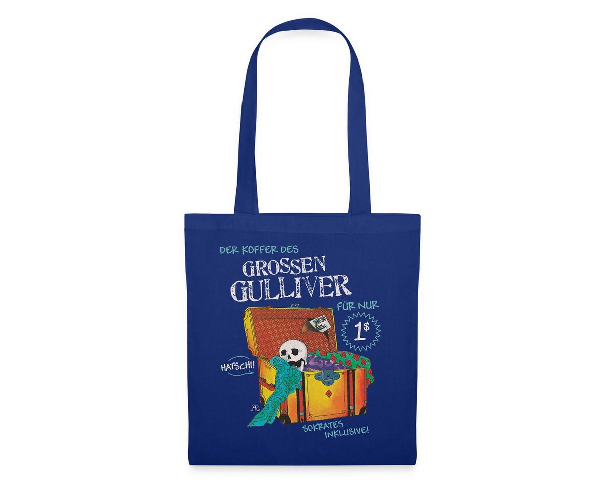 Spreadshirt Henkeltasche Die Drei Fragezeichen Und Der Sprechende Totenkopf Stoffbeutel (1-tlg) von Spreadshirt