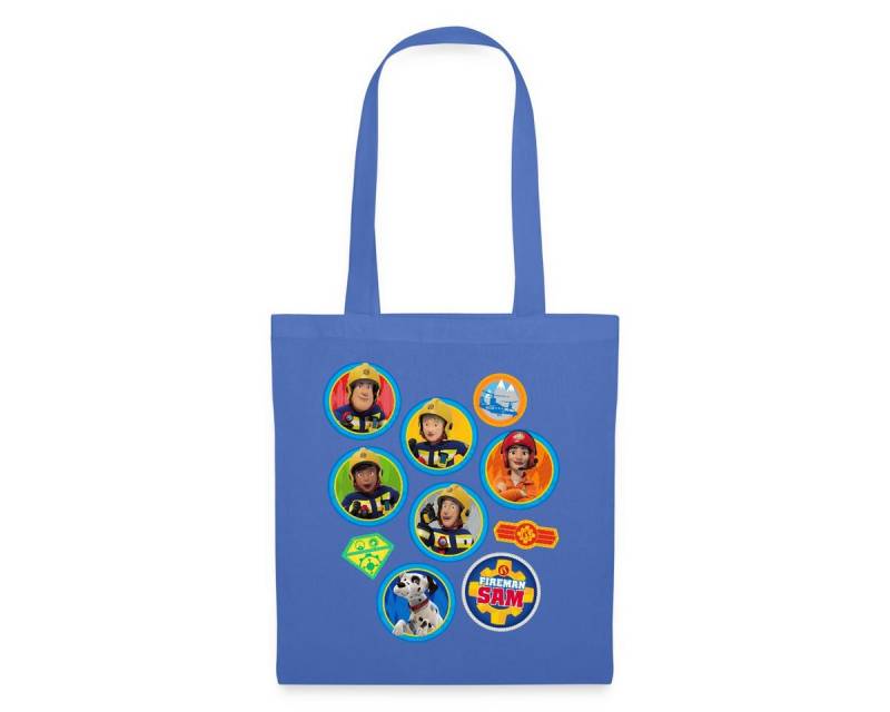 Spreadshirt Henkeltasche Feuerwehrmann Sam™ Patch-Design Vom Ganzen Team Stoffbeutel (1-tlg) von Spreadshirt