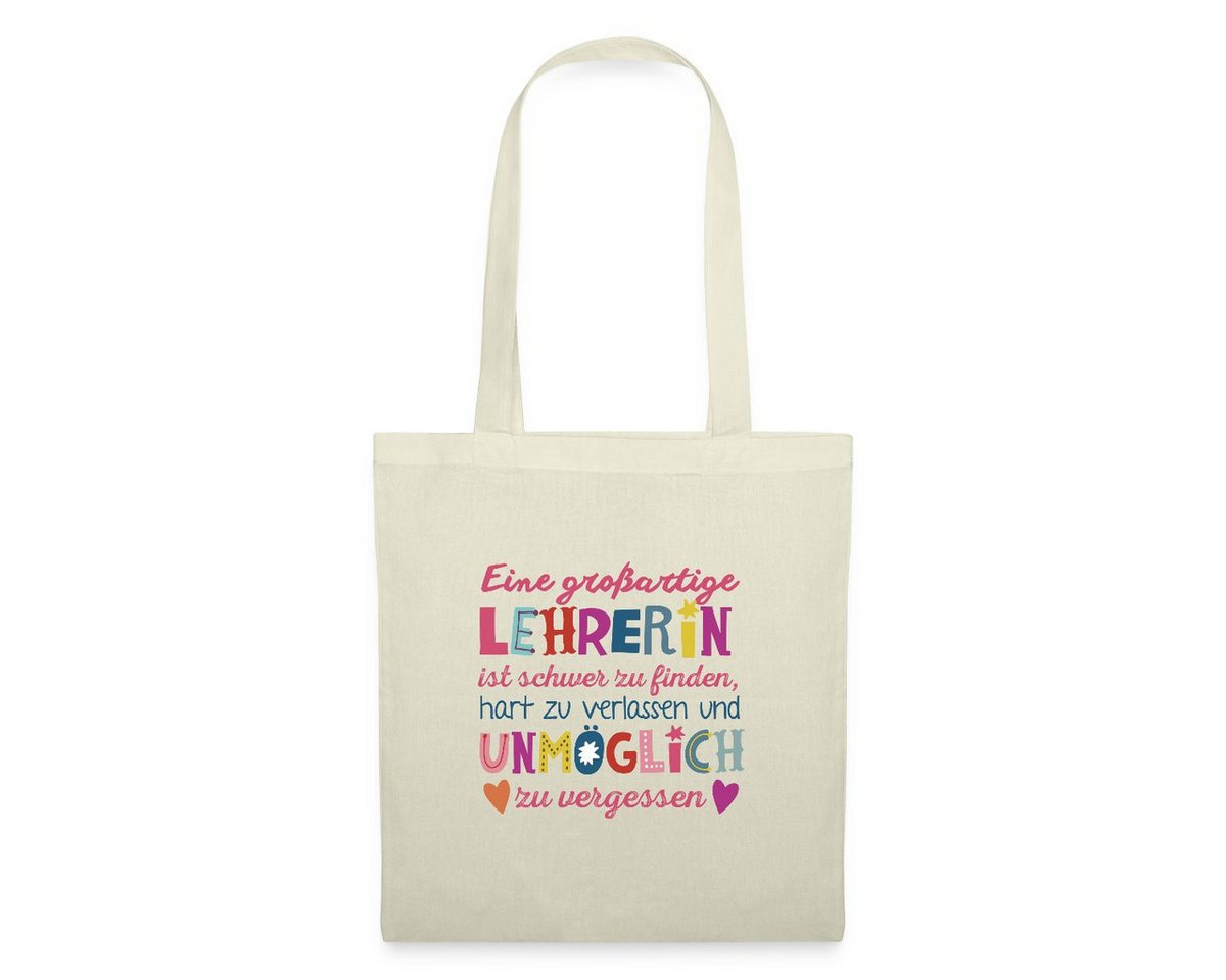 Spreadshirt Henkeltasche Großartige Lehrerin Abschiedsgeschenk Stoffbeutel (1-tlg) von Spreadshirt