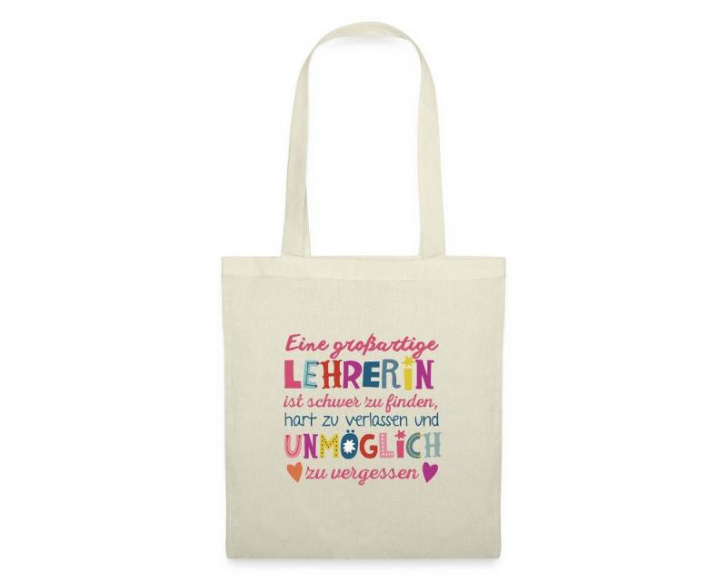Spreadshirt Henkeltasche Großartige Lehrerin Abschiedsgeschenk Stoffbeutel (1-tlg) von Spreadshirt