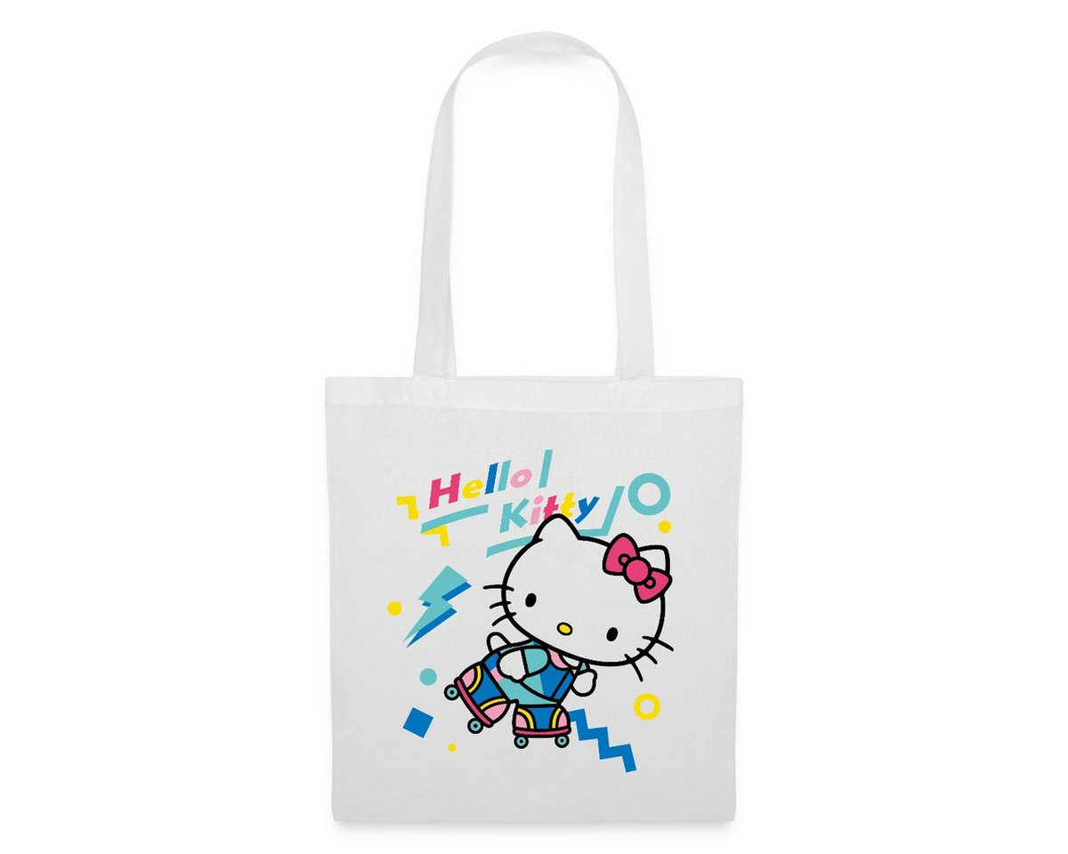 Spreadshirt Henkeltasche Hello Kitty 90er Stil Mit Rollschuhen Stoffbeutel (1-tlg) von Spreadshirt