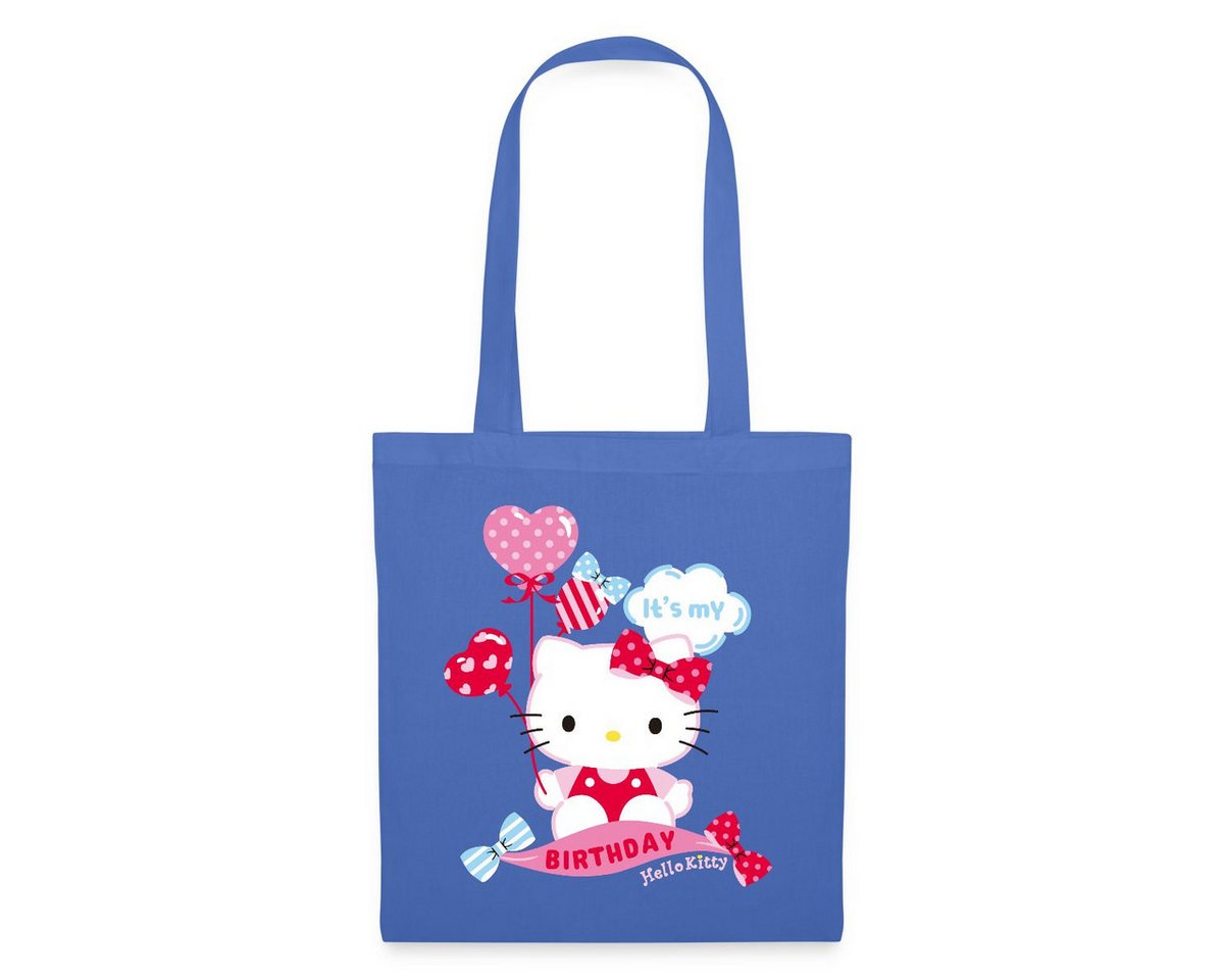Spreadshirt Henkeltasche Hello Kitty Mit Ballons Mein Geburtstag Stoffbeutel (1-tlg) von Spreadshirt