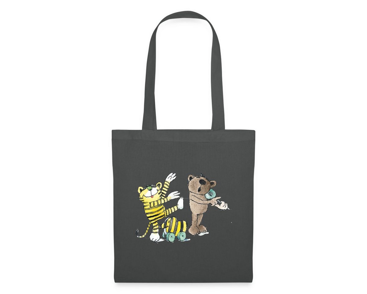 Spreadshirt Henkeltasche Janosch Tiger und Freunde Machen Musik Stoffbeutel (1-tlg) von Spreadshirt