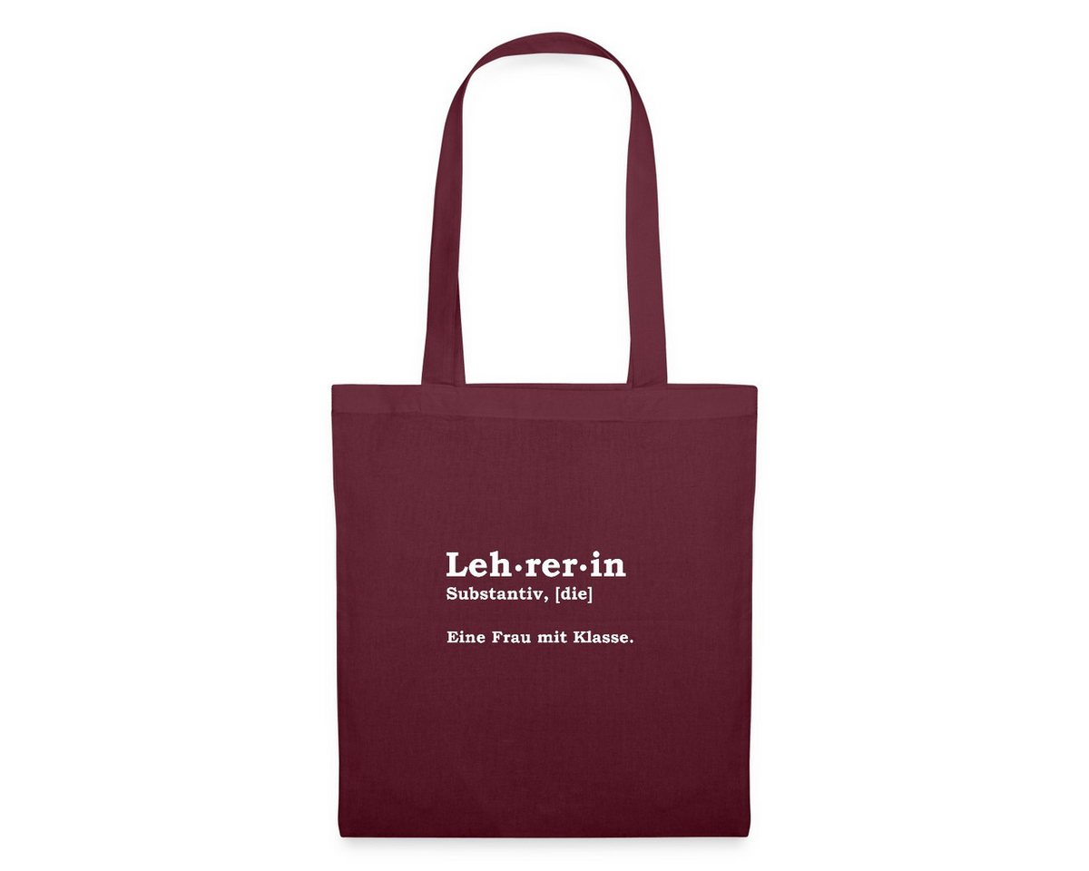 Spreadshirt Henkeltasche Lehrerin Abschiedsgeschenk Grundschule Eine Frau Mit Klasse Stoffbeute (1-tlg) von Spreadshirt