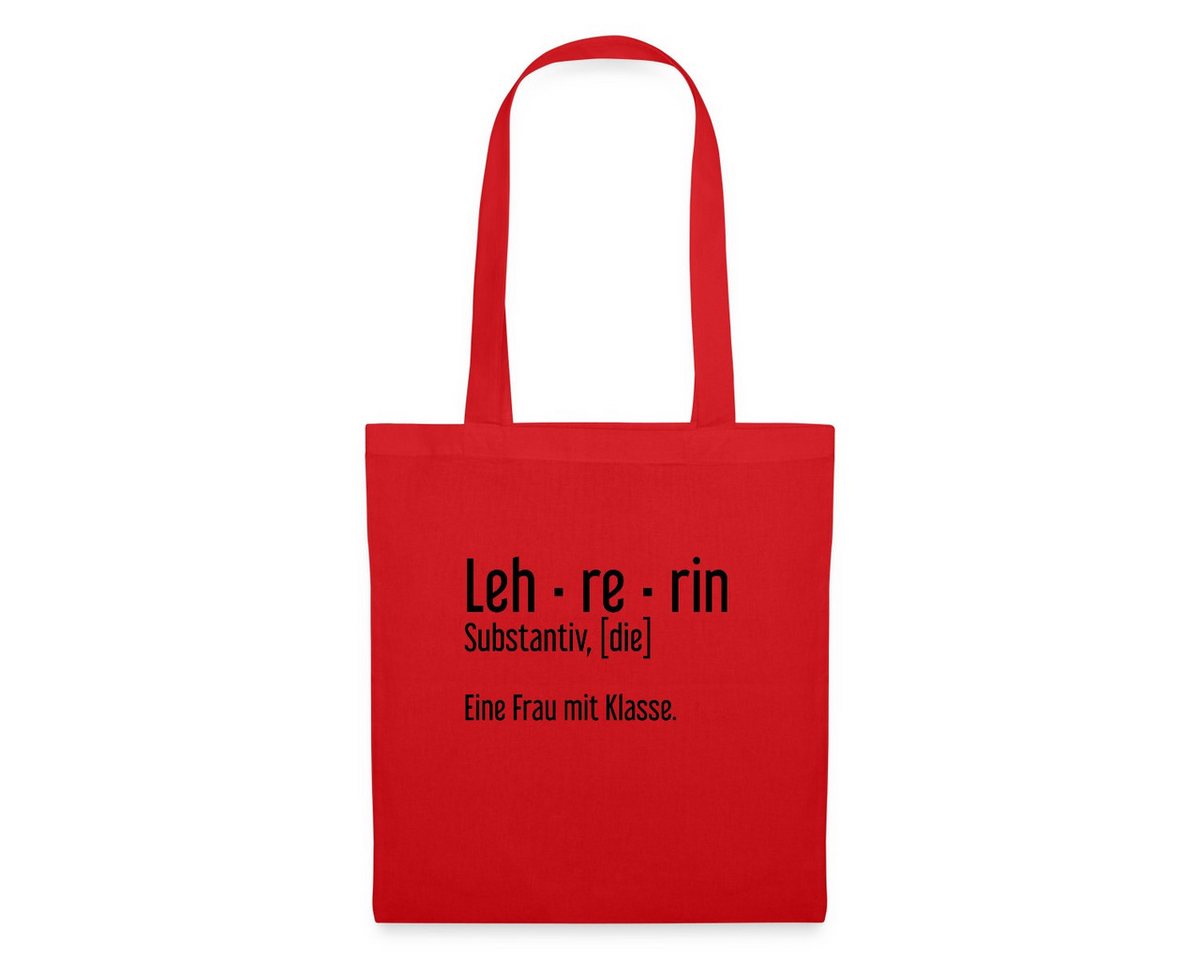 Spreadshirt Henkeltasche Lehrerin Definition Frau Mit Klasse Geschenk Stoffbeutel (1-tlg) von Spreadshirt