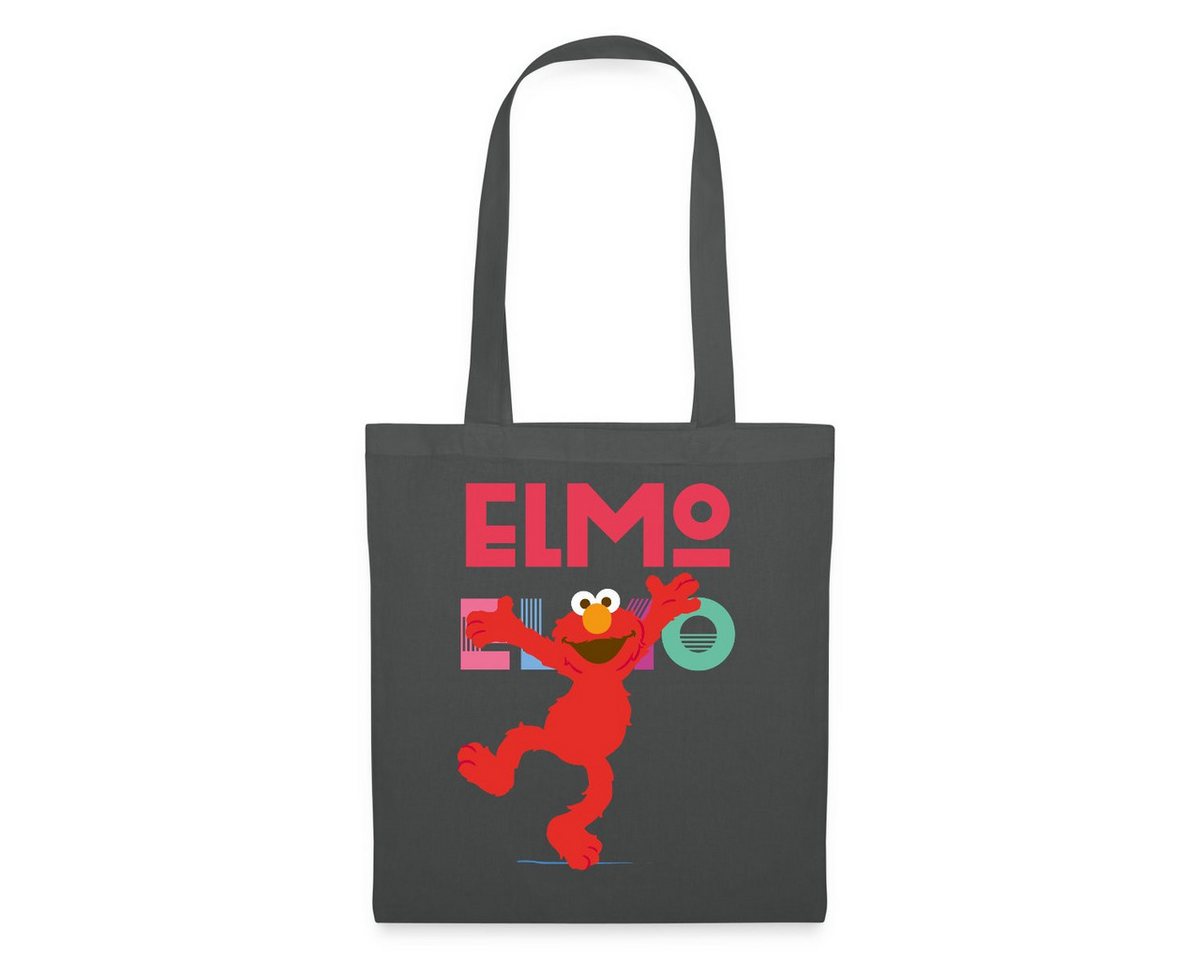 Spreadshirt Henkeltasche Sesamstraße Elmo Springt vor Freude Stoffbeutel (1-tlg) von Spreadshirt