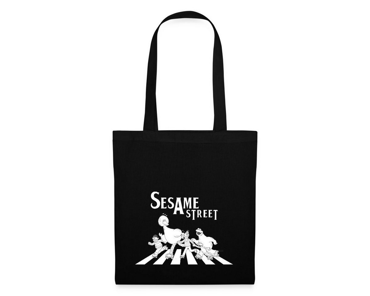 Spreadshirt Henkeltasche Sesamstraße Zebrastreifen Klassiker Stoffbeutel (1-tlg) von Spreadshirt