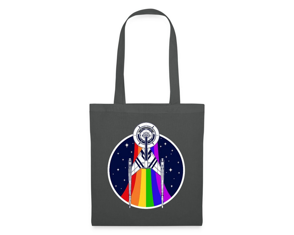 Spreadshirt Henkeltasche Star Trek Discovery Gay Pride Regenbogen Emblem Stoffbeutel (1-tlg) von Spreadshirt