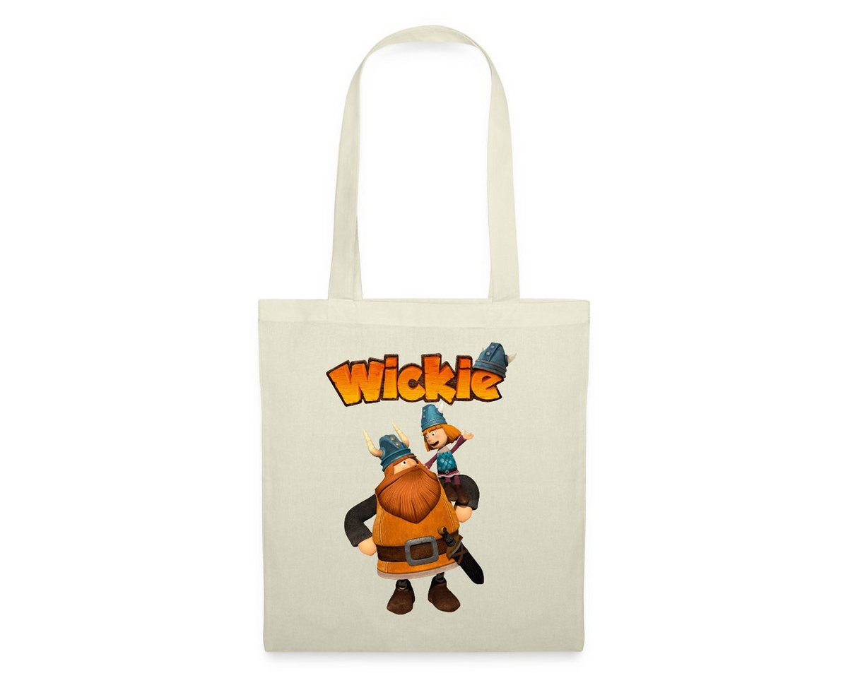 Spreadshirt Henkeltasche Wickie Und Die Starken Männer Wickie Mit Papa Halvar Stoffbeutel (1-tlg) von Spreadshirt