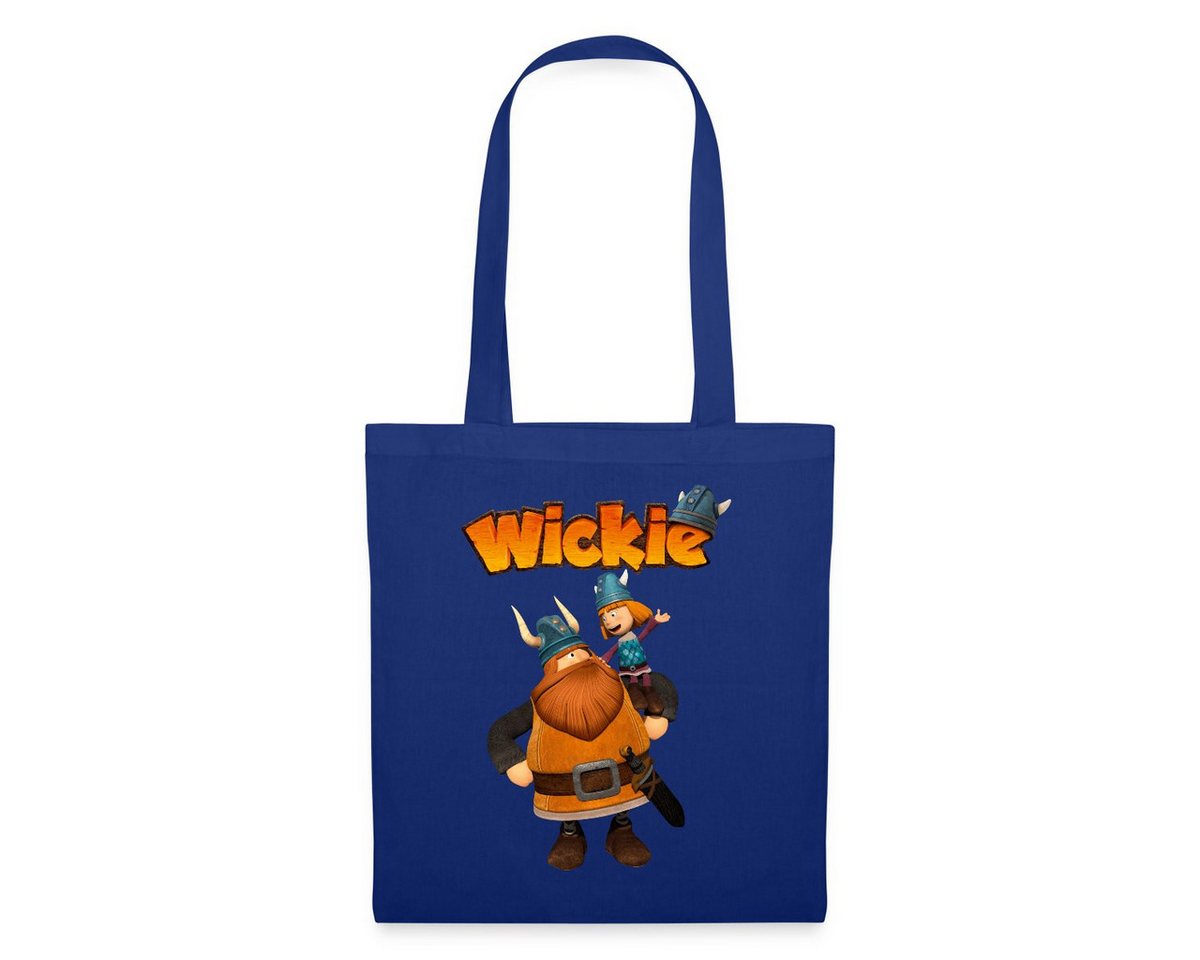 Spreadshirt Henkeltasche Wickie Und Die Starken Männer Wickie Mit Papa Halvar Stoffbeutel (1-tlg) von Spreadshirt