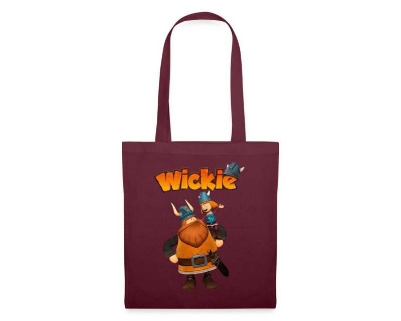 Spreadshirt Henkeltasche Wickie Und Die Starken Männer Wickie Mit Papa Halvar Stoffbeutel (1-tlg) von Spreadshirt