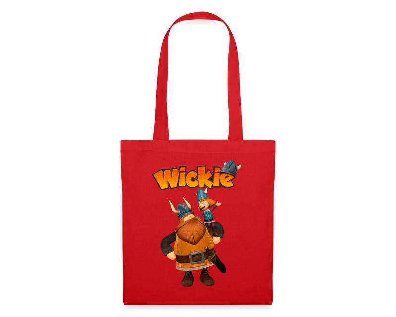 Spreadshirt Henkeltasche Wickie Und Die Starken Männer Wickie Mit Papa Halvar Stoffbeutel (1-tlg) von Spreadshirt