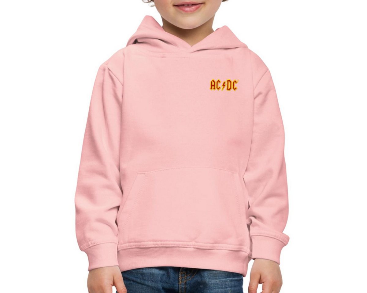 Spreadshirt Hoodie AC/DC In Rot Und Gelb Stick Geschenkidee Kinder Premium Hoodie (1-tlg) von Spreadshirt