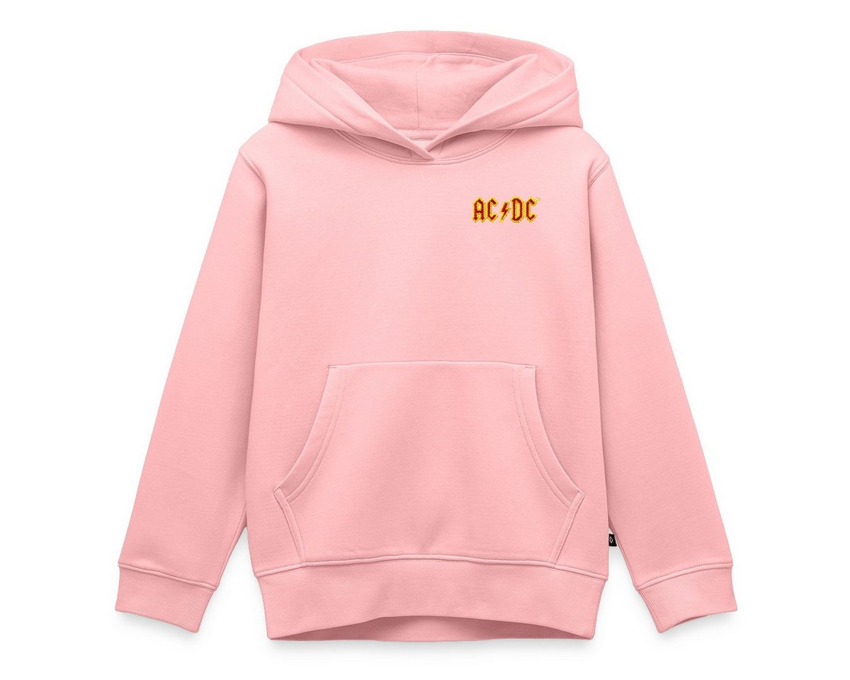 Spreadshirt Hoodie AC/DC In Rot Und Gelb Stick Geschenkidee Kinder Premium Hoodie (1-tlg) von Spreadshirt