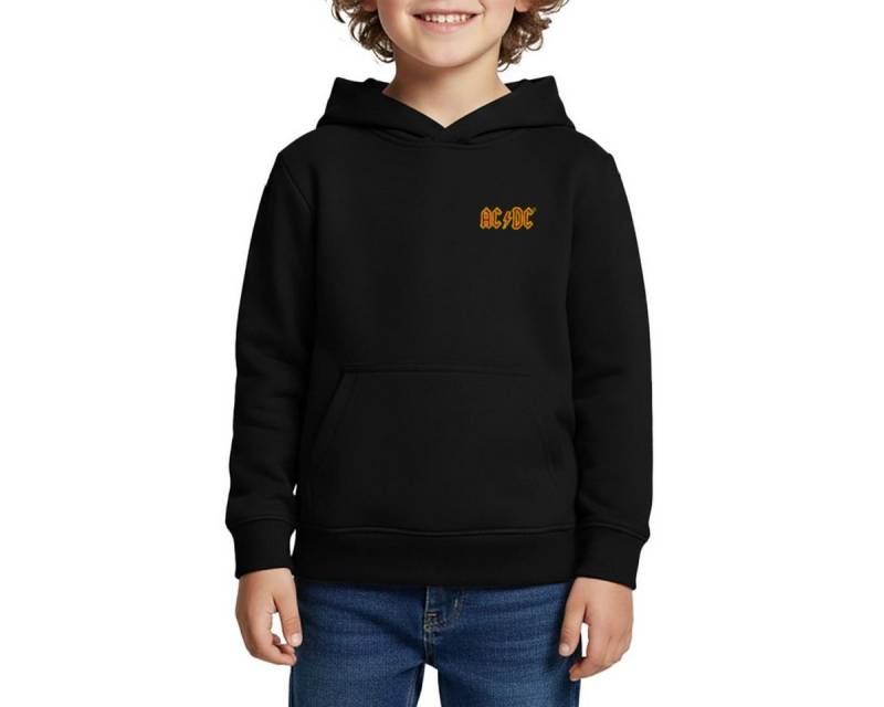 Spreadshirt Hoodie AC/DC In Rot Und Gelb Stick Geschenkidee Kinder Premium Hoodie (1-tlg) von Spreadshirt