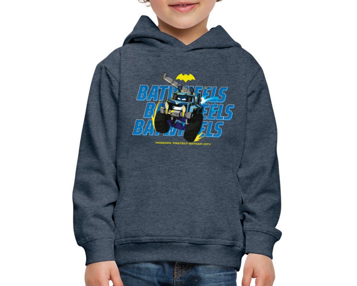 Spreadshirt Hoodie Batwheels Mit Schriftzug Protect Gotham City Kinder Premium Hoodie (1-tlg) von Spreadshirt