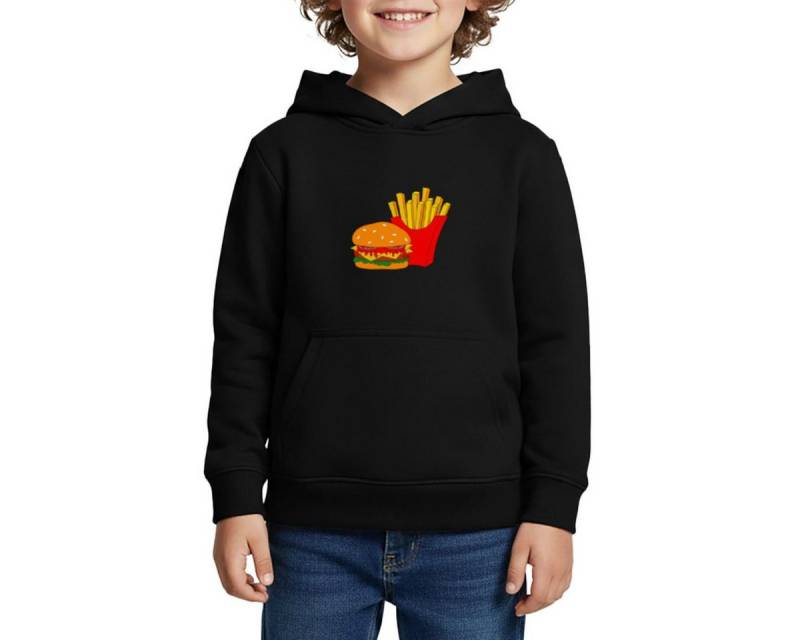 Spreadshirt Hoodie Burger Und Pommes Kinder Premium Hoodie (1-tlg) von Spreadshirt