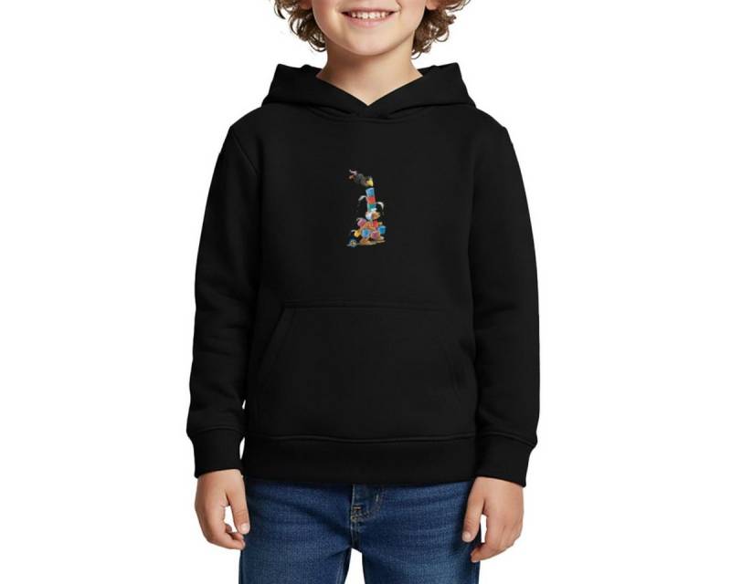 Spreadshirt Hoodie Der kleine Rabe Socke mit Eddi Wassereimer Kinder Premium Hoodie (1-tlg) von Spreadshirt