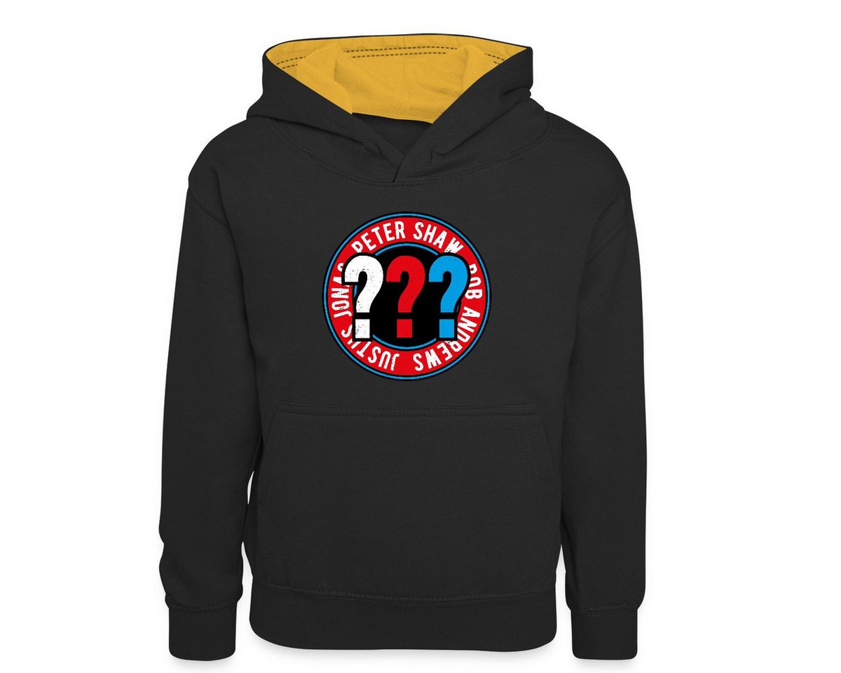 Spreadshirt Hoodie Die Drei Fragezeichen Kids Logo Outline Kinder Kontrast-Hoodie (1-tlg) von Spreadshirt