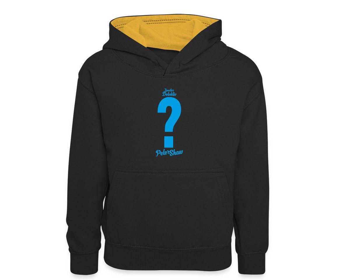 Spreadshirt Hoodie Die Drei Fragezeichen Peter Shaw Kostüm Kinder Kontrast-Hoodie (1-tlg) von Spreadshirt