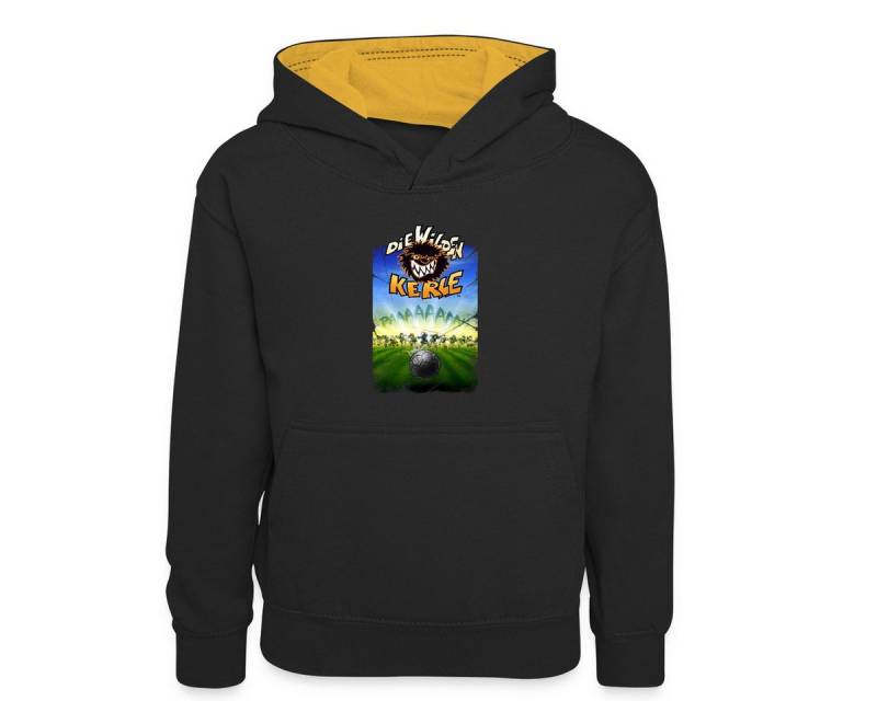 Spreadshirt Hoodie Die Wilden Kerle Angriff Kinder Kontrast-Hoodie (1-tlg) von Spreadshirt