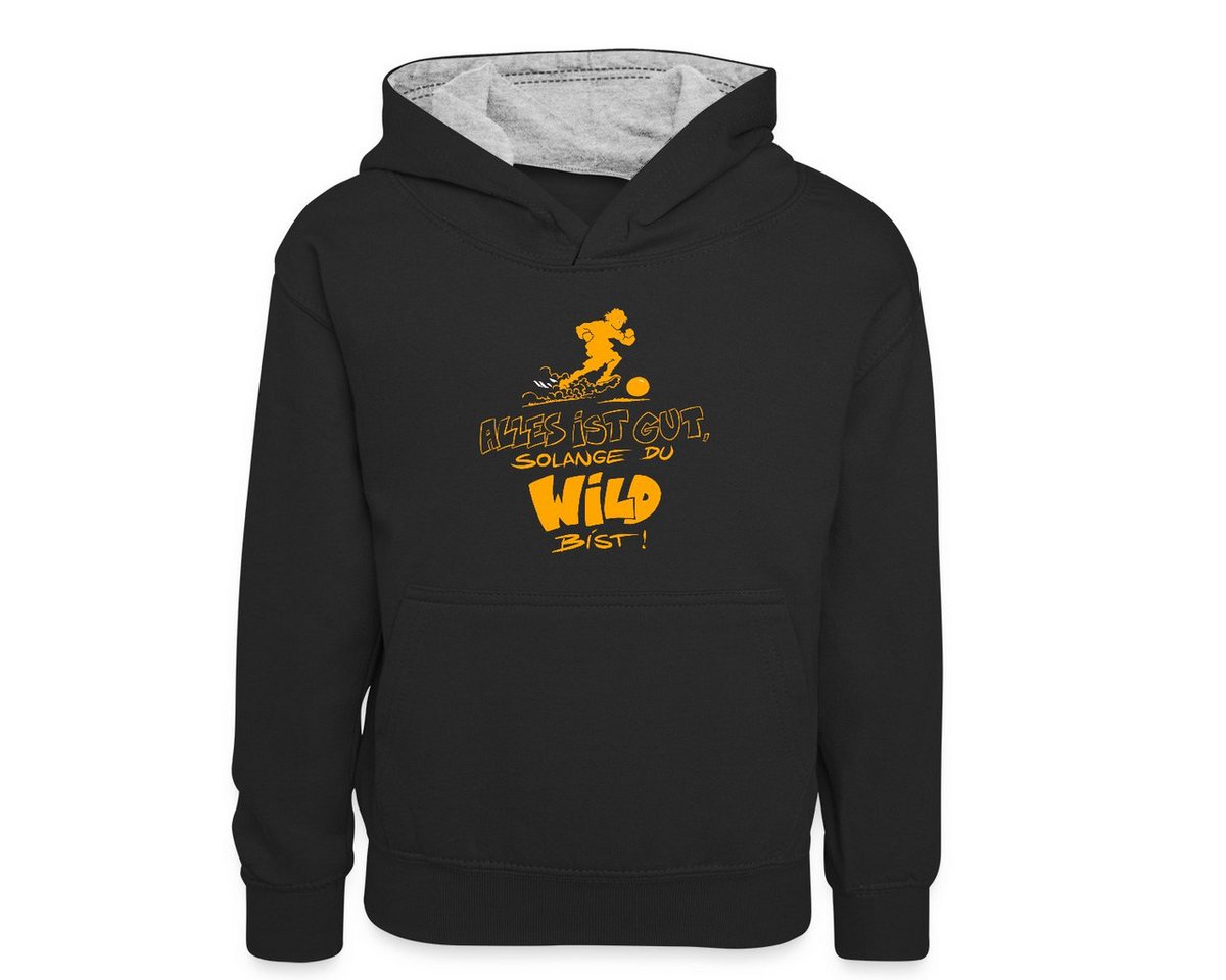 Spreadshirt Hoodie Die Wilden Kerle Spruch Motto Kinder Kontrast-Hoodie (1-tlg) von Spreadshirt