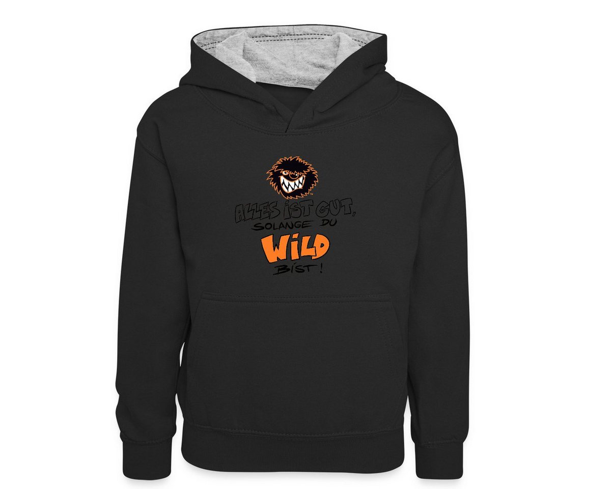 Spreadshirt Hoodie Die Wilden Kerle Wild Spruch mit Logo Kinder Kontrast-Hoodie (1-tlg) von Spreadshirt