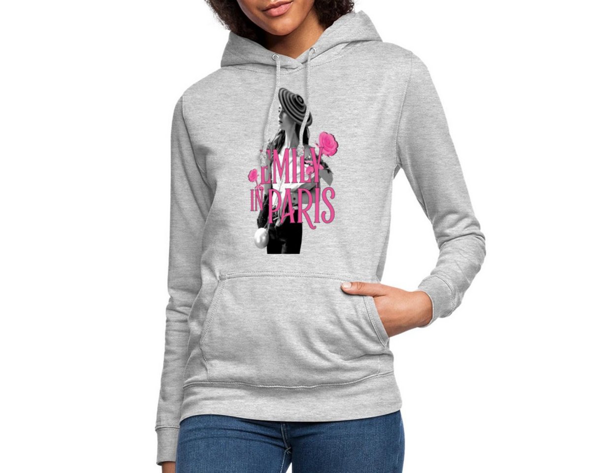 Spreadshirt Hoodie Emily In Paris Emily Logo Mit Rosen Frauen Hoodie (1-tlg) von Spreadshirt