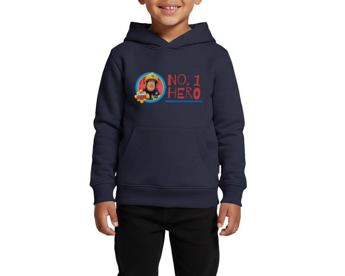 Spreadshirt Hoodie Feuerwehrmann Sam™ No. 1 Hero REGULAR FIT Kinder/Teenager Premium Bio (1-tlg) von Spreadshirt