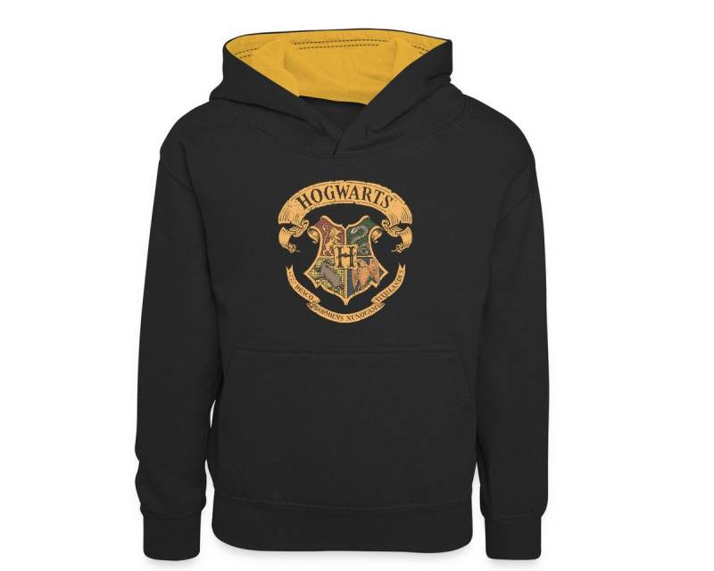 Spreadshirt Hoodie Harry Potter Hogwarts Wappen Kinder Kontrast-Hoodie (1-tlg) von Spreadshirt