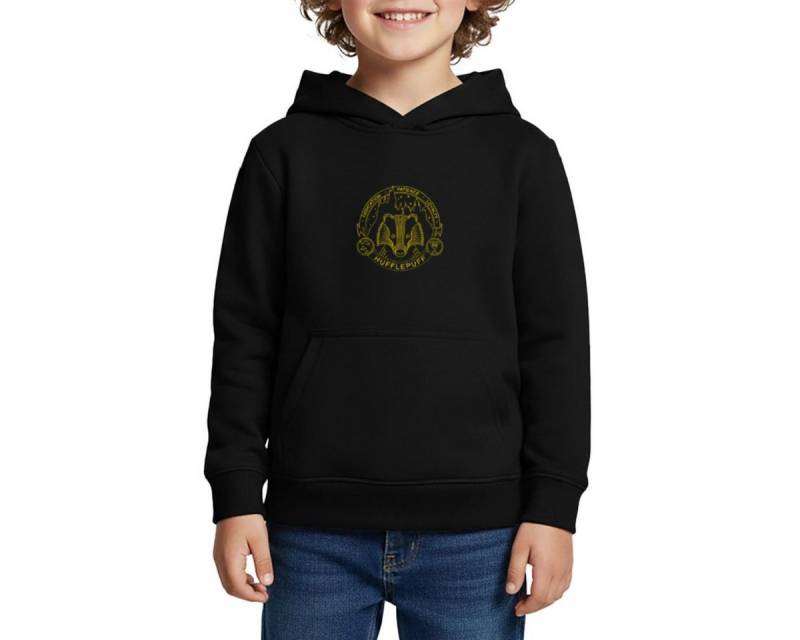 Spreadshirt Hoodie Harry Potter Hufflepuff Dachs Wappen Kinder Premium Hoodie (1-tlg) von Spreadshirt