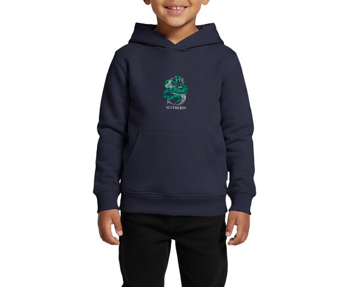 Spreadshirt Hoodie Harry Potter Slytherin Wappen Monochrom REGULAR FIT Kinder/Teenager Pr (1-tlg) von Spreadshirt