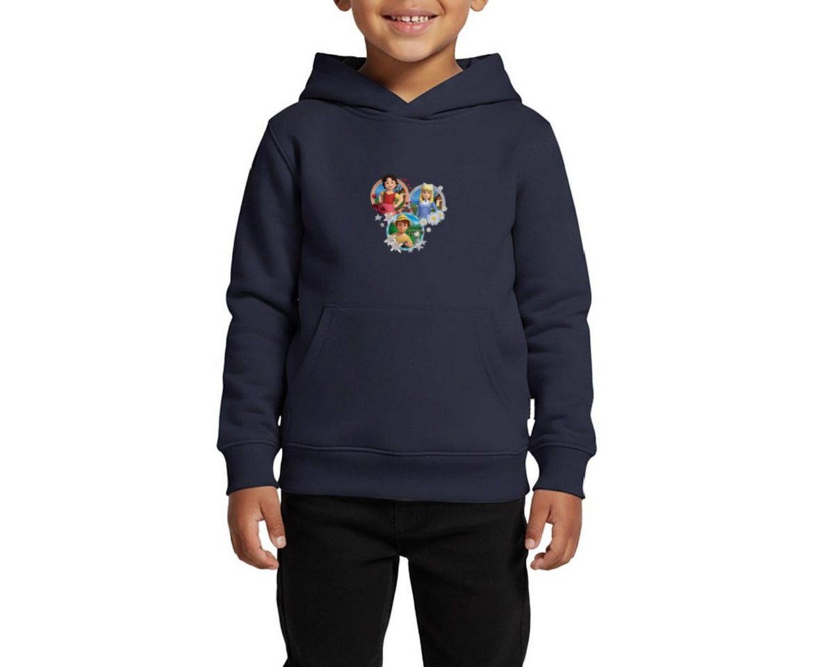 Spreadshirt Hoodie Heidi Kacheln Zusammen Mit Peter Und Clara Freunde Kinder Premium Hood (1-tlg) von Spreadshirt