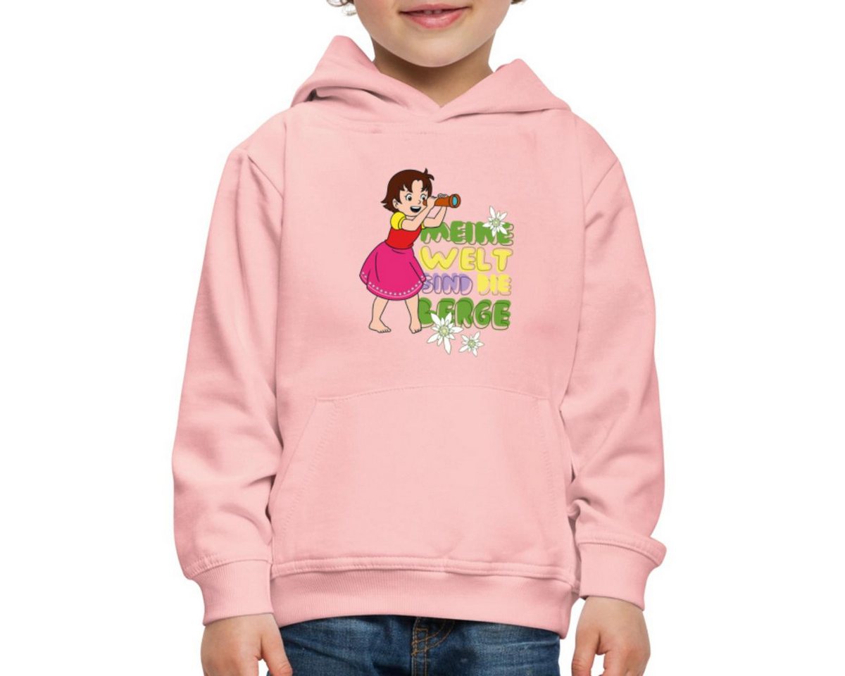 Spreadshirt Hoodie Heidi Meine Welt Sind Die Berge Fernglas Kinder Premium Hoodie (1-tlg) von Spreadshirt
