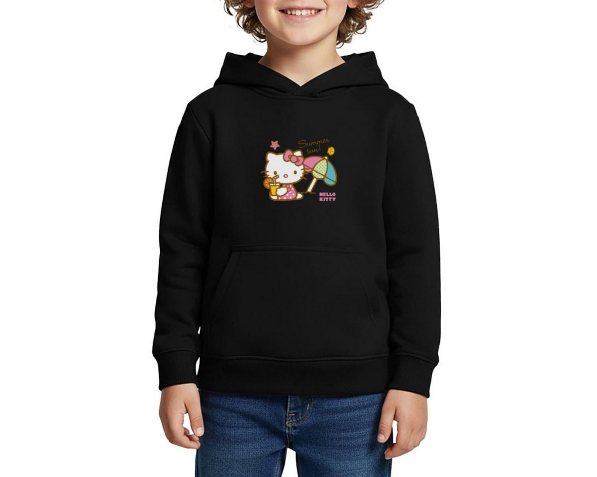 Spreadshirt Hoodie Hello Kitty Am Strand Summer Sun REGULAR FIT Kinder/Teenager Premium B (1-tlg) von Spreadshirt