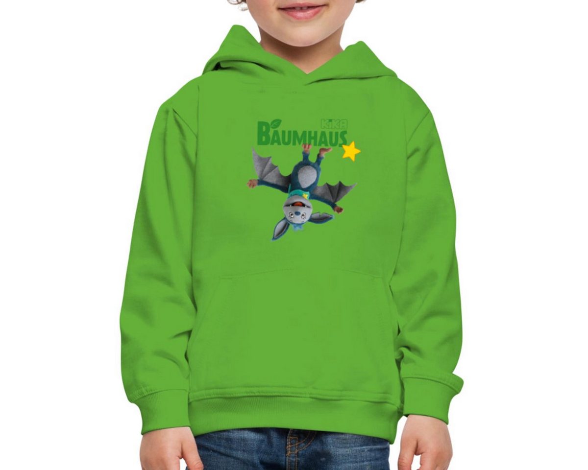 Spreadshirt Hoodie KiKA-Baumhaus mit Fidi Hängt vom Logo Kinder Premium Hoodie (1-tlg) von Spreadshirt