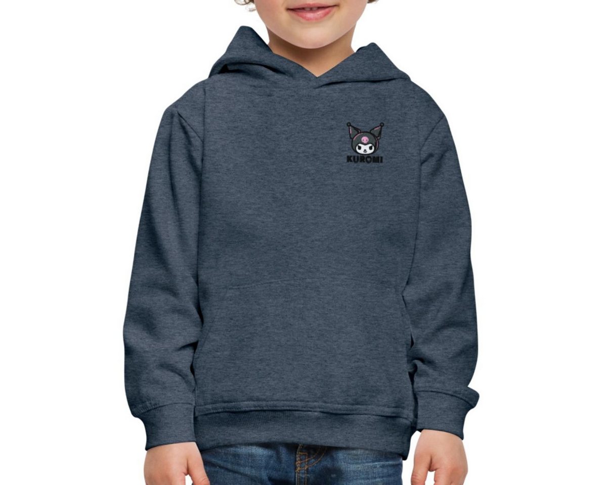 Spreadshirt Hoodie Kuromi Stick Portrait Kinder Premium Hoodie (1-tlg) von Spreadshirt