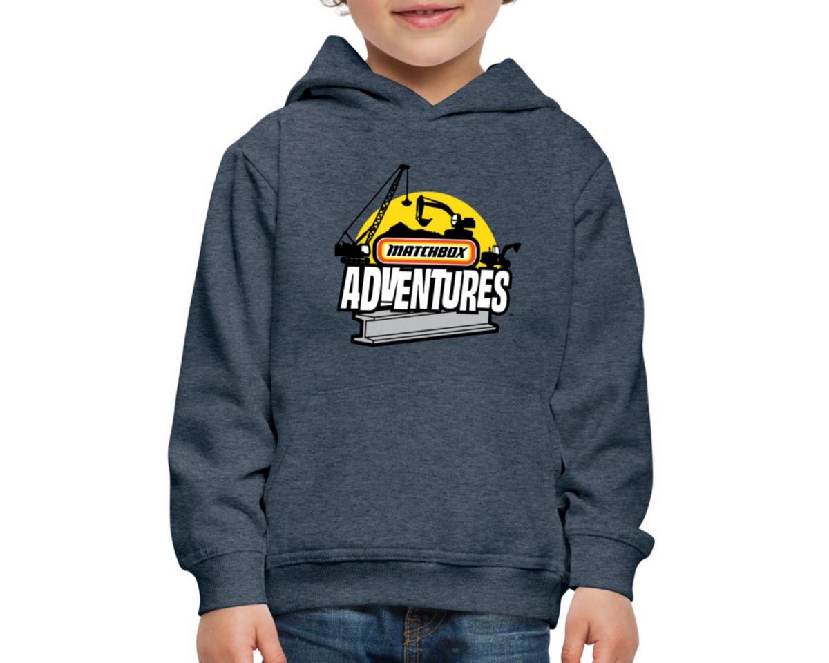 Spreadshirt Hoodie Matchbox™ Adventures Design Mit Kran Und Bagger Kinder Premium Hoodie (1-tlg) von Spreadshirt