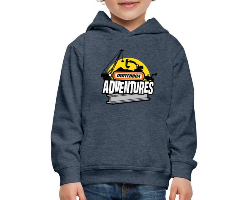 Spreadshirt Hoodie Matchbox™ Adventures Design Mit Kran Und Bagger Kinder Premium Hoodie (1-tlg) von Spreadshirt