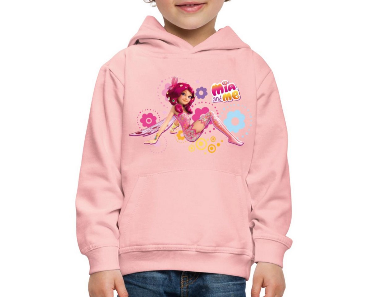 Spreadshirt Hoodie Mia and Me Elfe Mia Sitzt In Blumen Kinder Premium Hoodie (1-tlg) von Spreadshirt