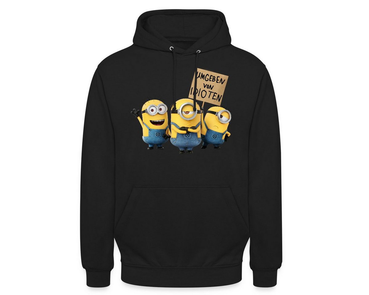 Spreadshirt Hoodie Minions Umgeben Von Idioten Despicable Me Unisex Hoodie (1-tlg) von Spreadshirt