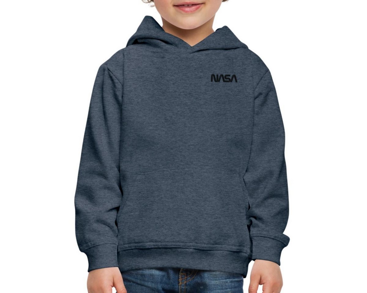 Spreadshirt Hoodie NASA Logo Klein Schwarz Stick Kinder Premium Hoodie (1-tlg) von Spreadshirt