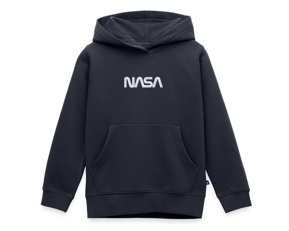 Spreadshirt Hoodie Nasa Logo Weiß Stick REGULAR FIT Kinder/Teenager Premium Hoodie (1-tlg) von Spreadshirt