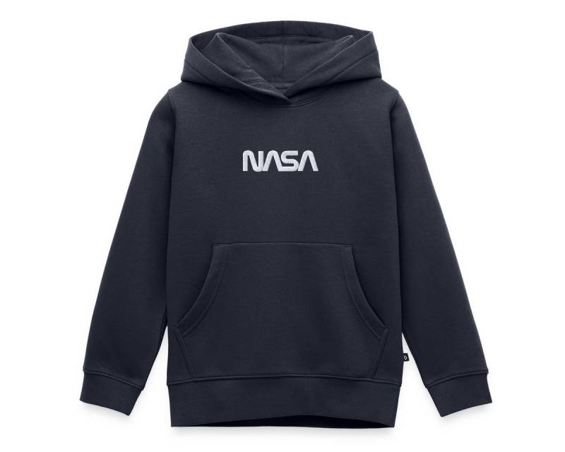 Spreadshirt Hoodie Nasa Logo Weiß Stick REGULAR FIT Kinder/Teenager Premium Hoodie (1-tlg) von Spreadshirt