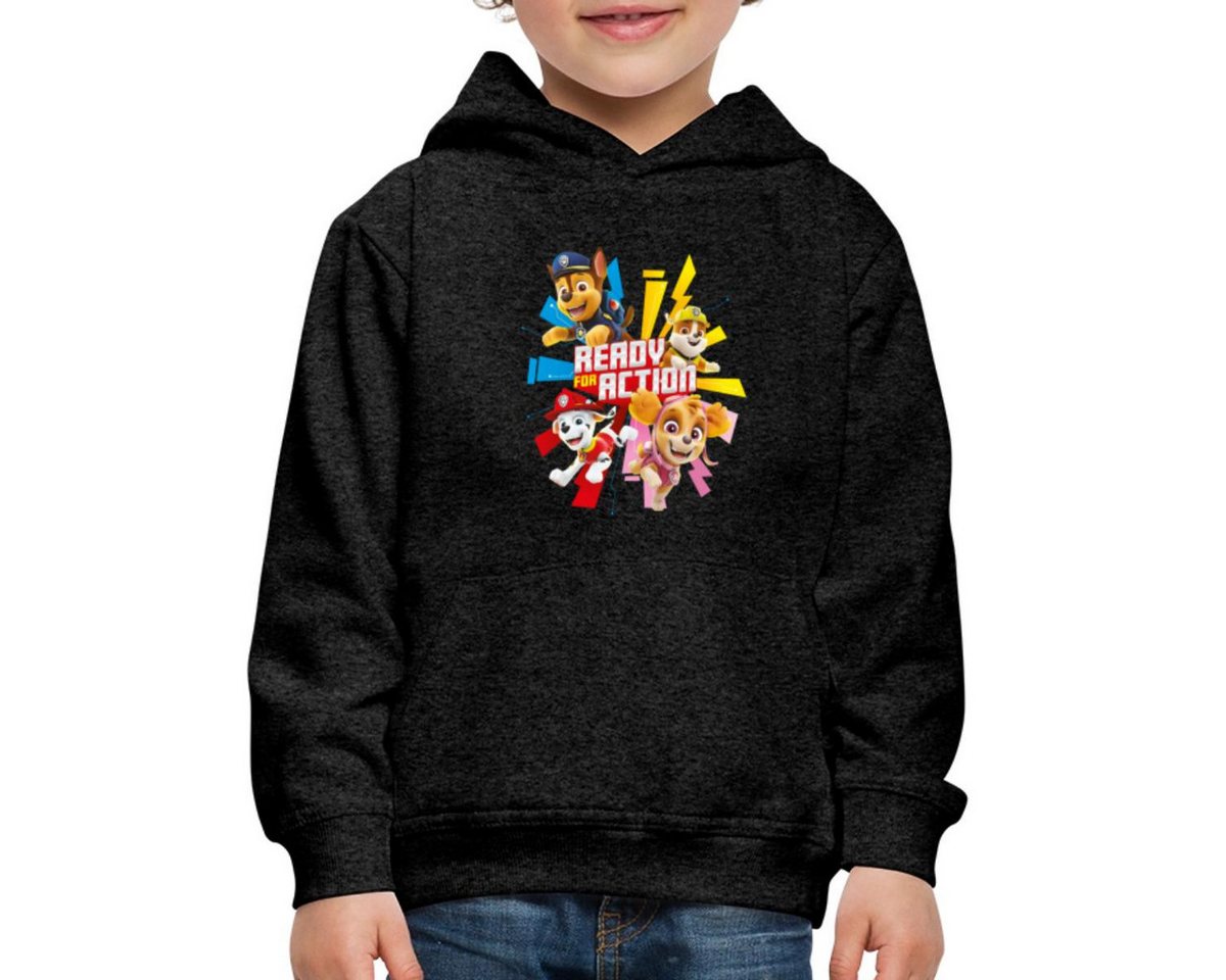 Spreadshirt Hoodie Paw Patrol Ready For Action Spruch Kinder Premium Hoodie (1-tlg) von Spreadshirt