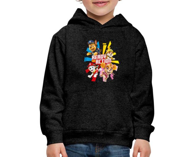 Spreadshirt Hoodie Paw Patrol Ready For Action Spruch Kinder Premium Hoodie (1-tlg) von Spreadshirt