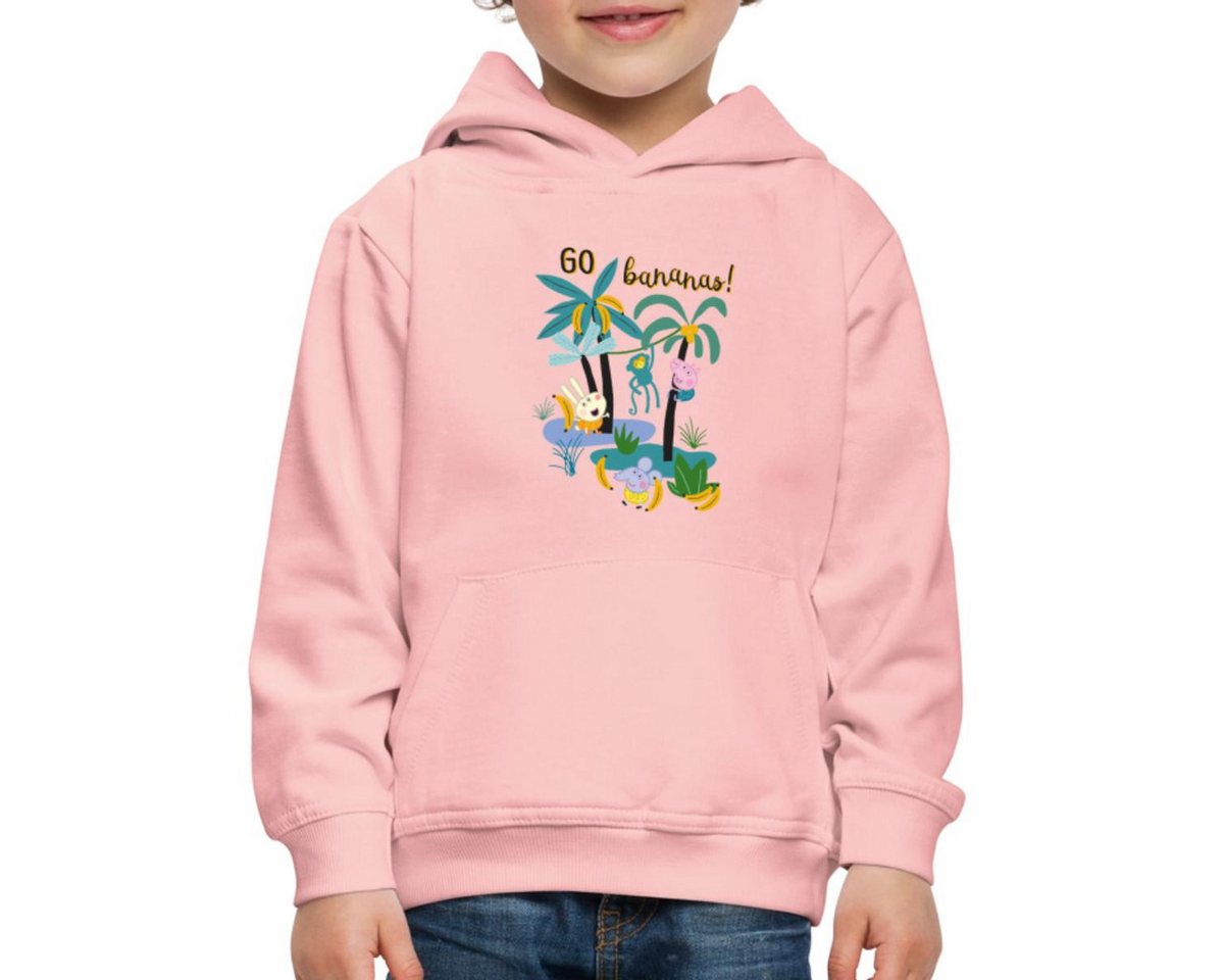 Spreadshirt Hoodie Peppa Pig Design Go Bananas Kinder Premium Hoodie (1-tlg) von Spreadshirt