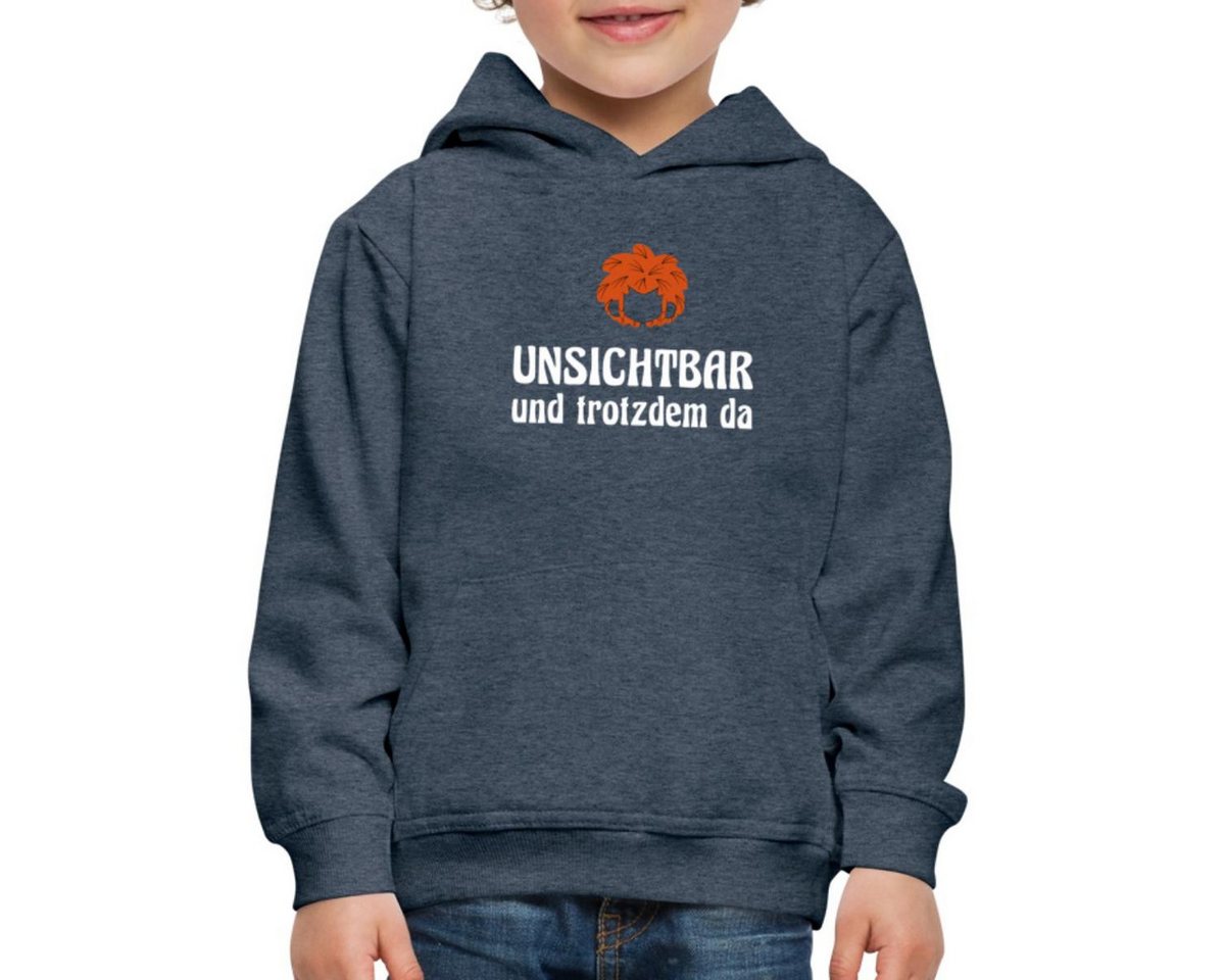 Spreadshirt Hoodie Pumuckl Mit Spruch Unsichtbar Und Trotzdem Da Kinder Premium Hoodie (1-tlg) von Spreadshirt
