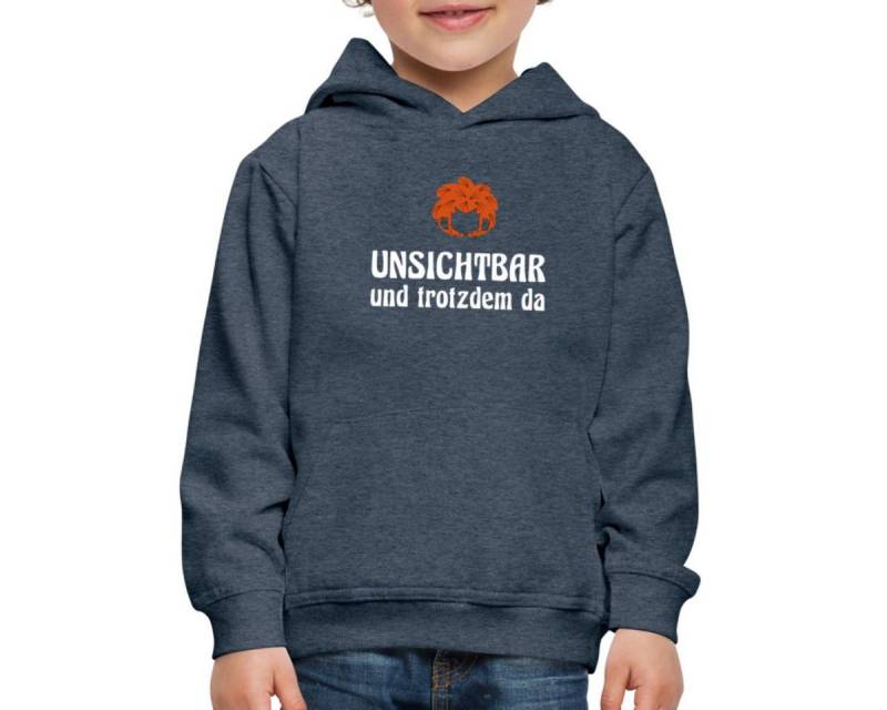 Spreadshirt Hoodie Pumuckl Mit Spruch Unsichtbar Und Trotzdem Da Kinder Premium Hoodie (1-tlg) von Spreadshirt