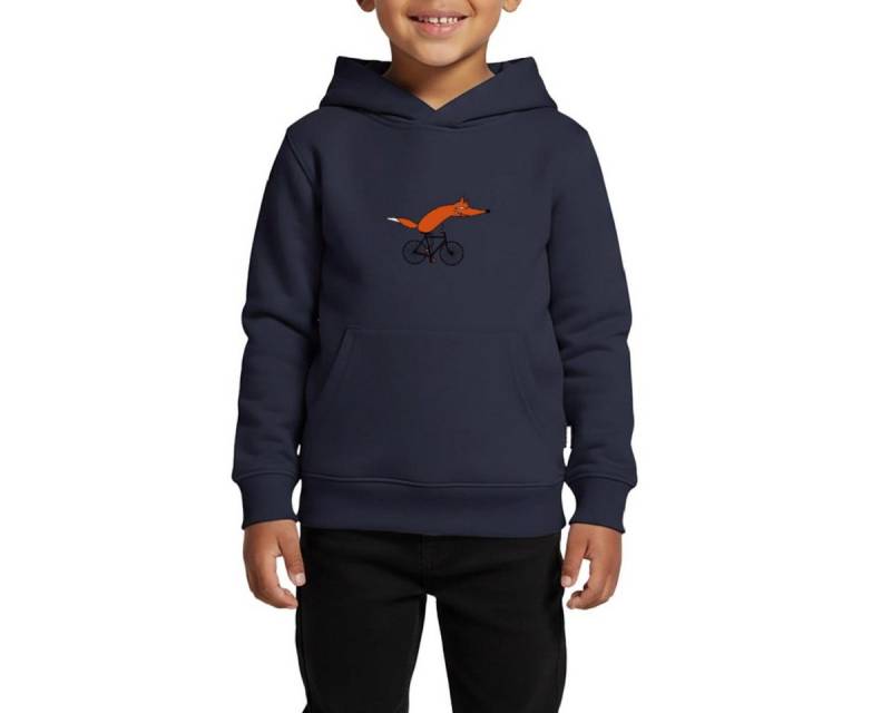 Spreadshirt Hoodie Schlauer Fahrradfahrer Fuchs Geschenk Kinder Premium Hoodie (1-tlg) von Spreadshirt